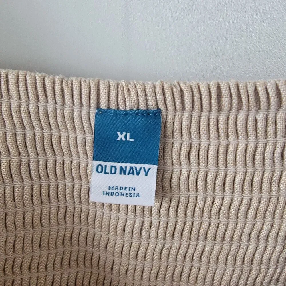 old‎ navy women's fit & flare linen blend midi dress size XL minimalist - Picture 6 of 7